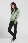 striped hoodie long sleeve [L]