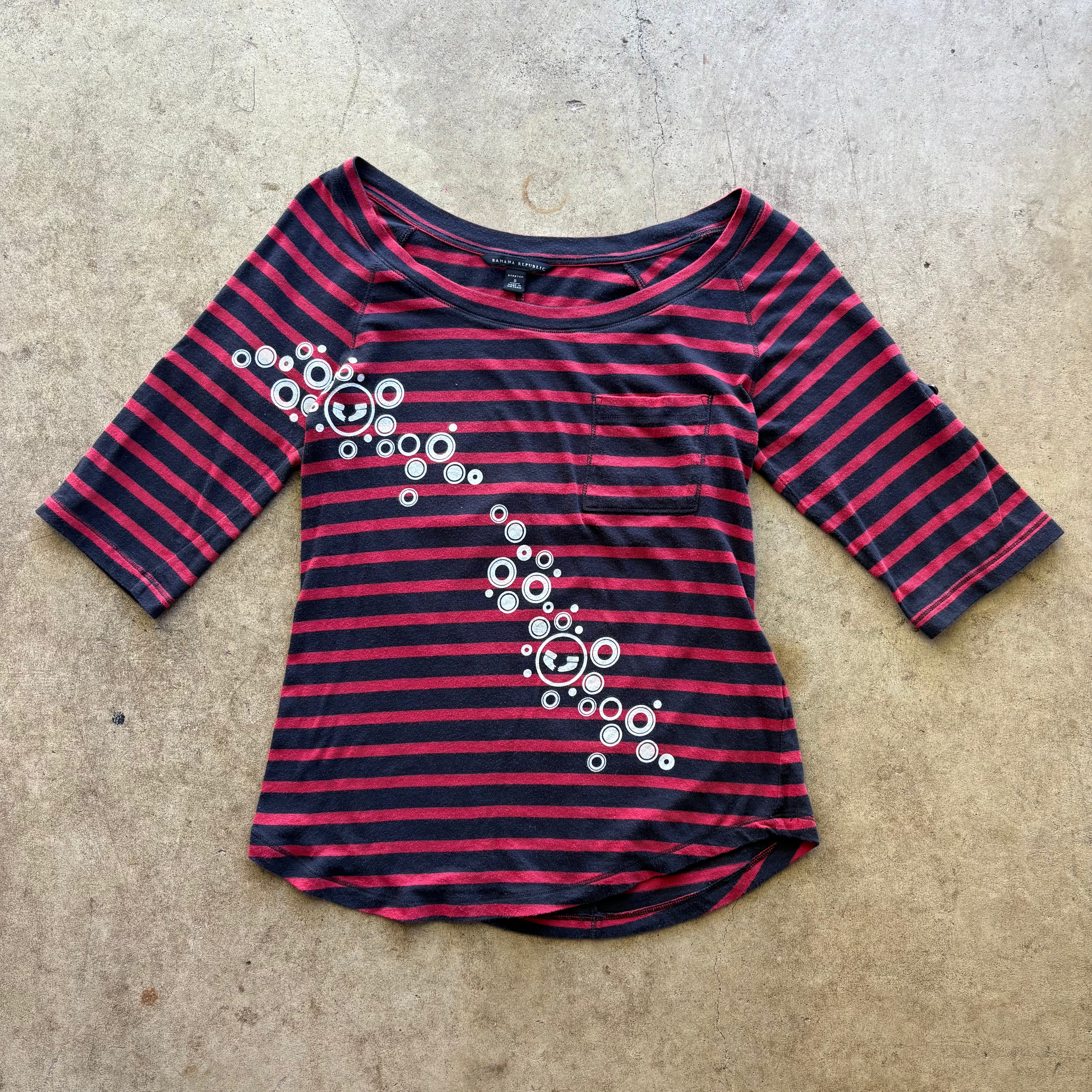 stripe pocket tee [S]