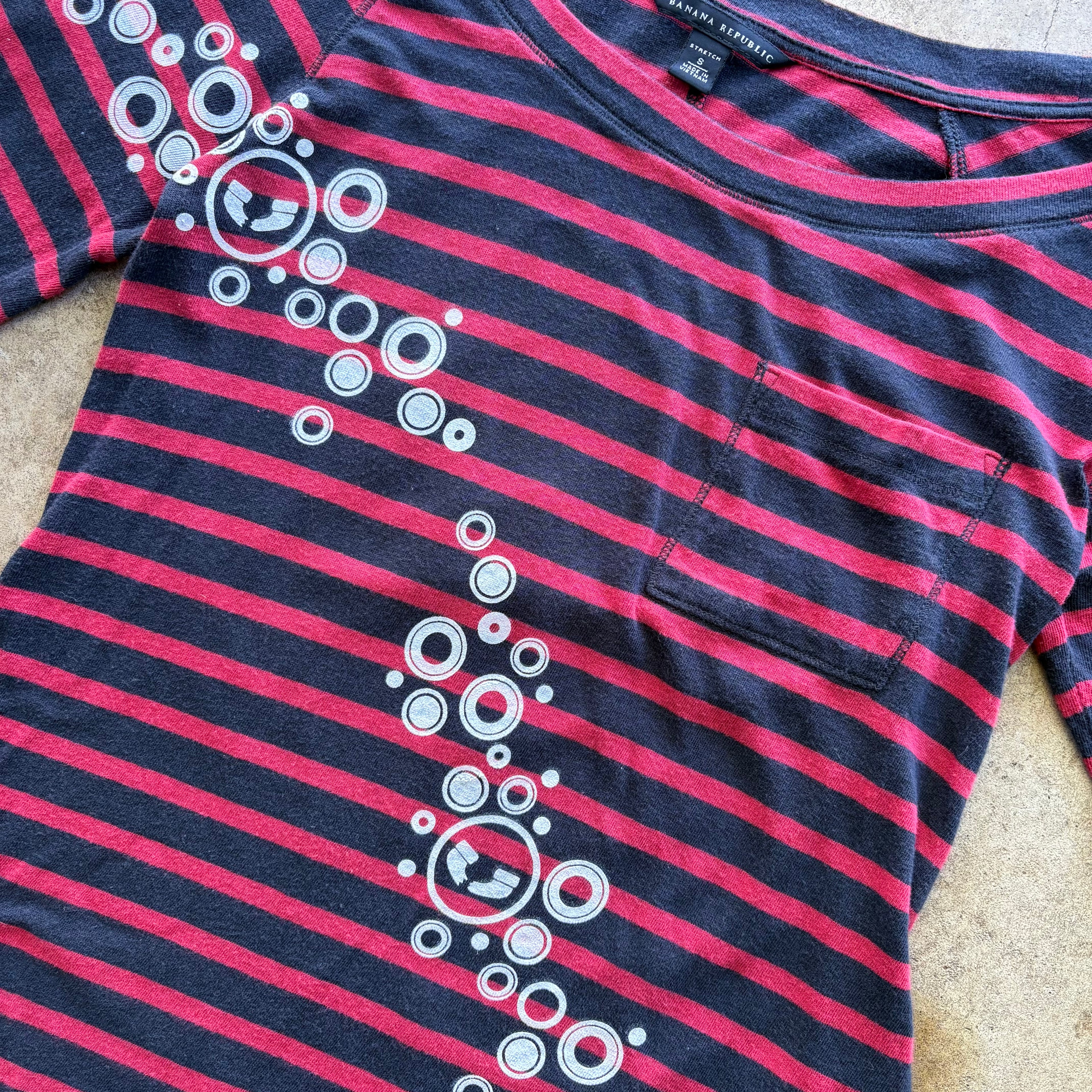 stripe pocket tee [S]