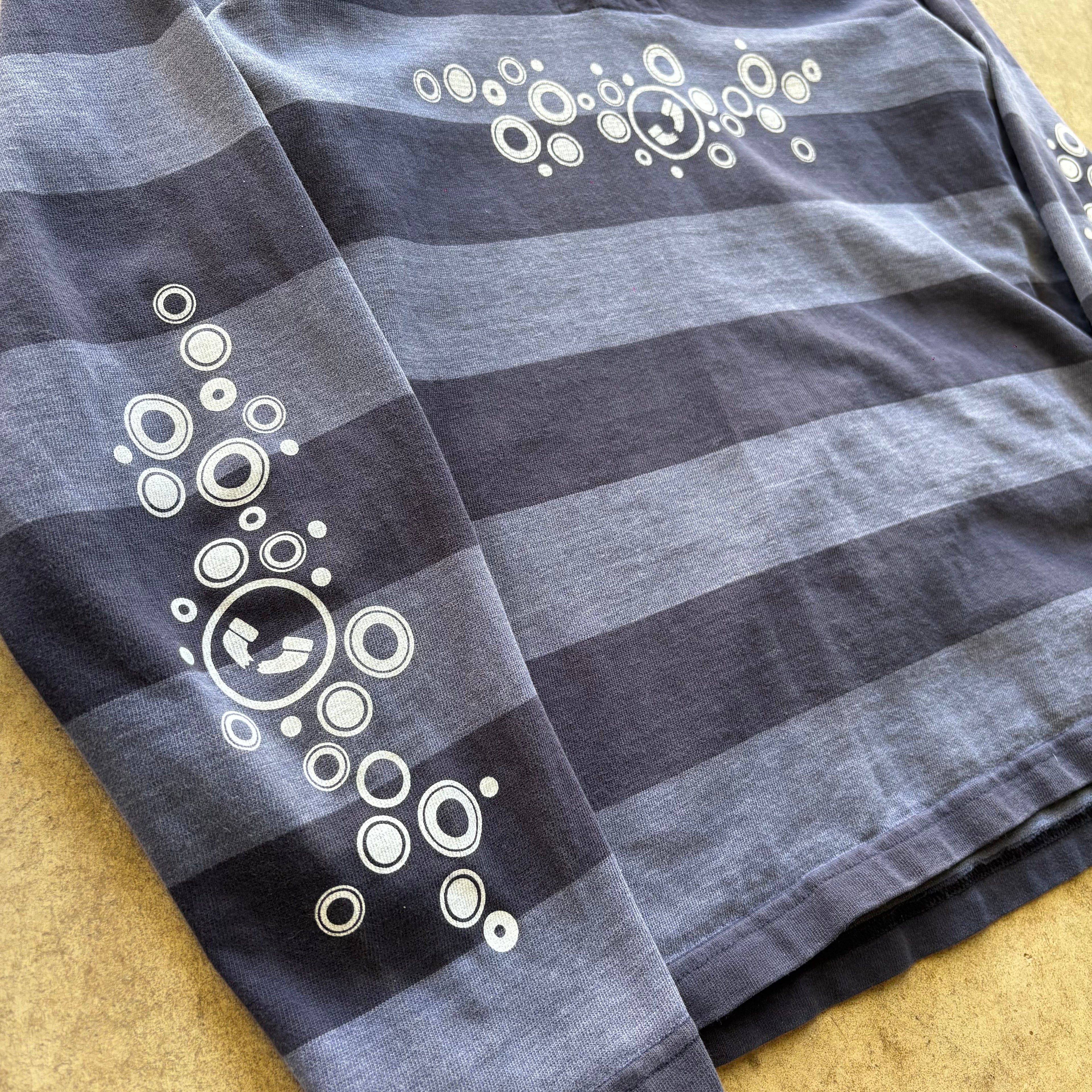 bubbles striped rugby shirt [M]