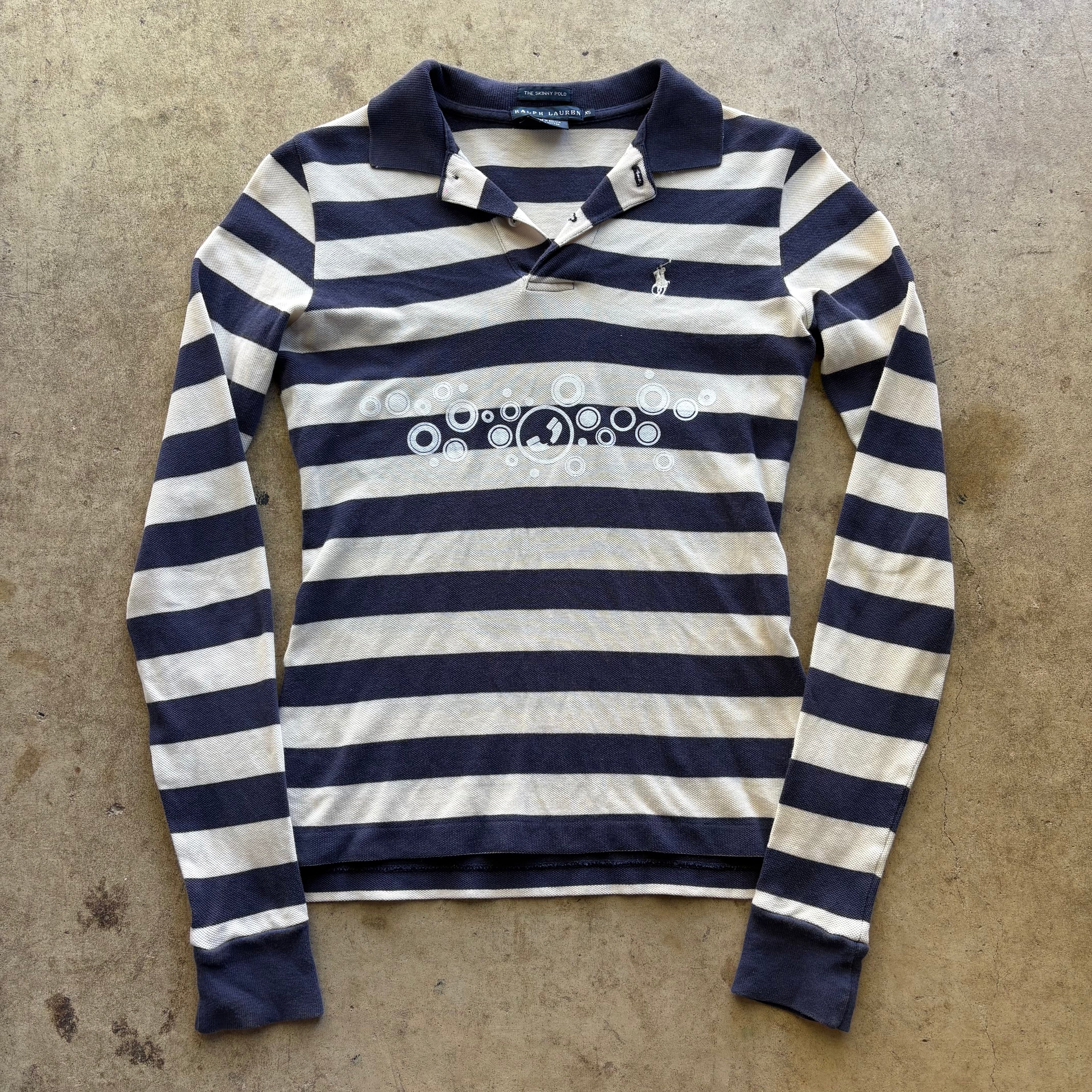 bubbles striped rugby shirt [XS]