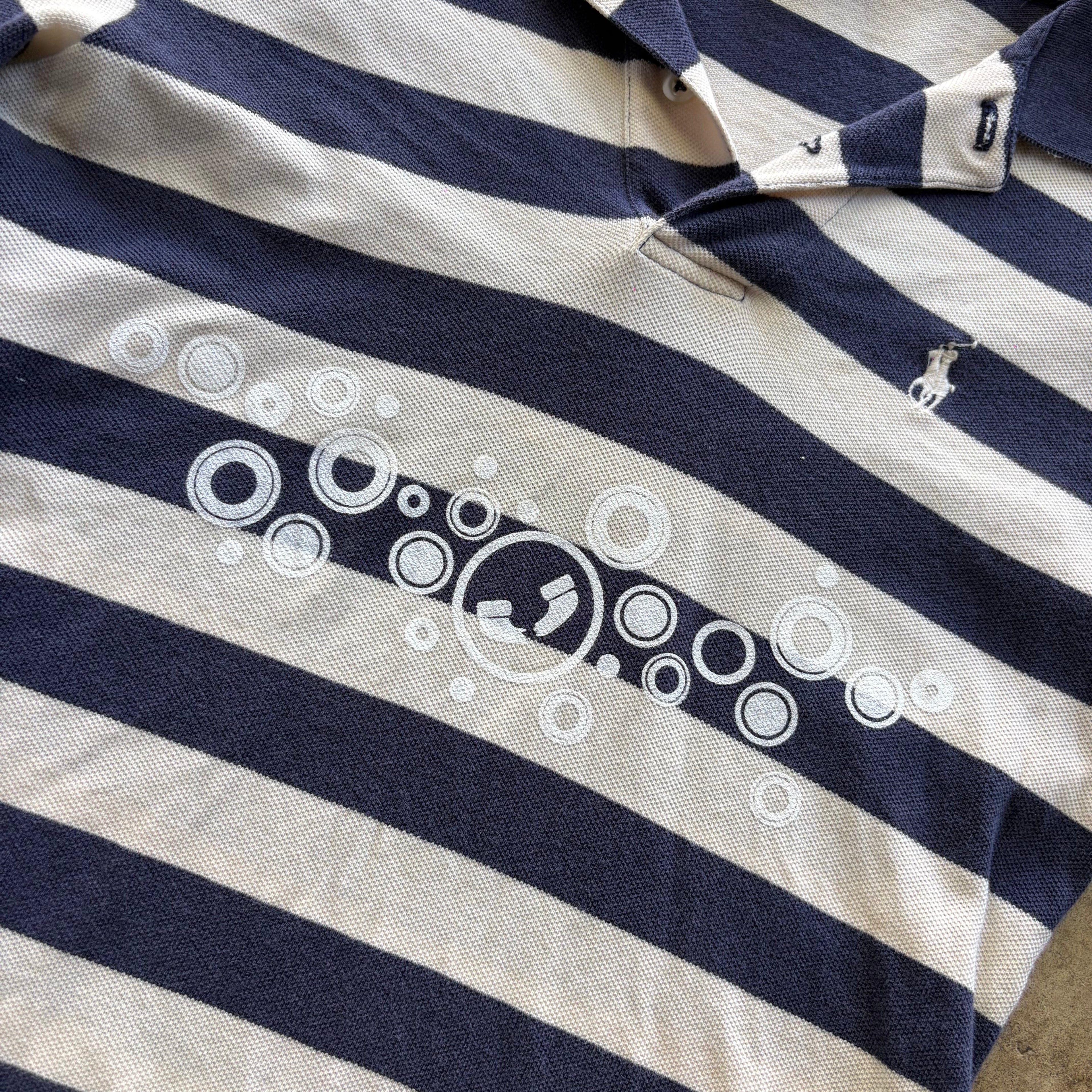 bubbles striped rugby shirt [XS]