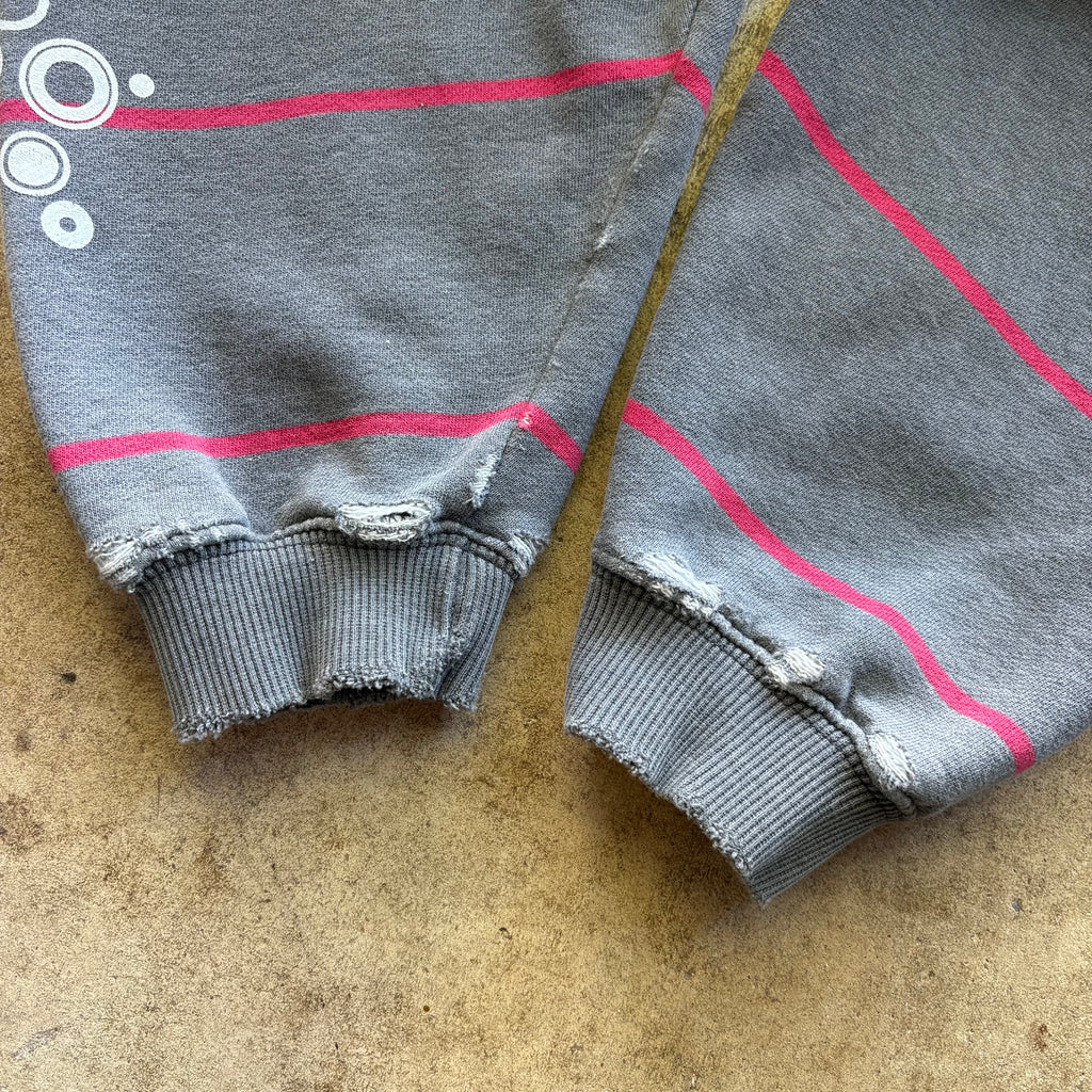 bubbles distressed stripe crewneck [L]