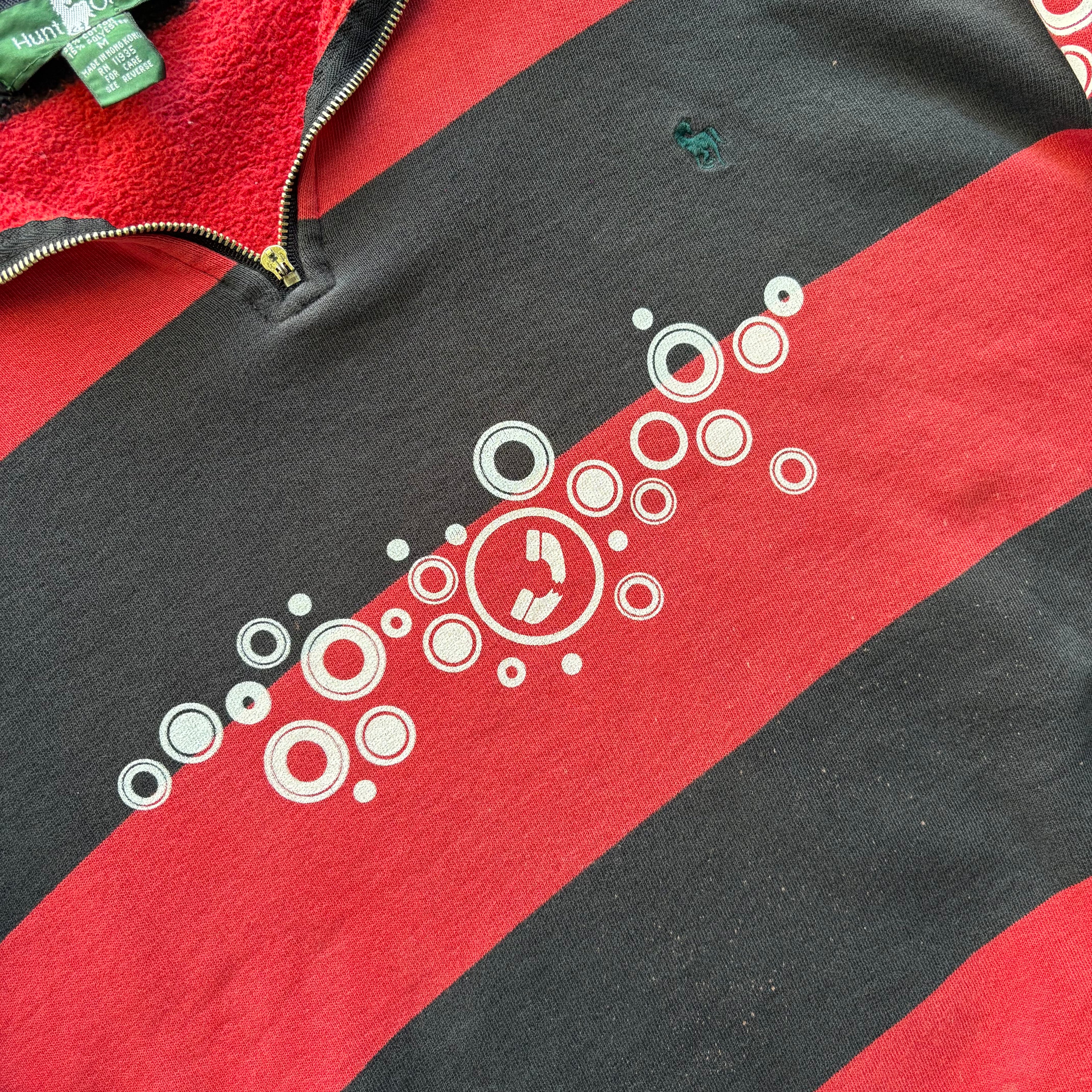 bubbles striped quarter zip sweatshirt [M]