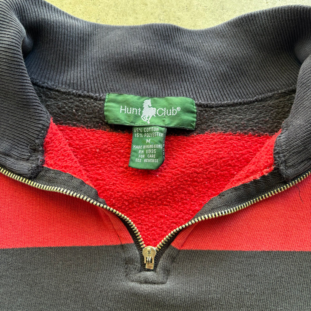 bubbles striped quarter zip sweatshirt [M]