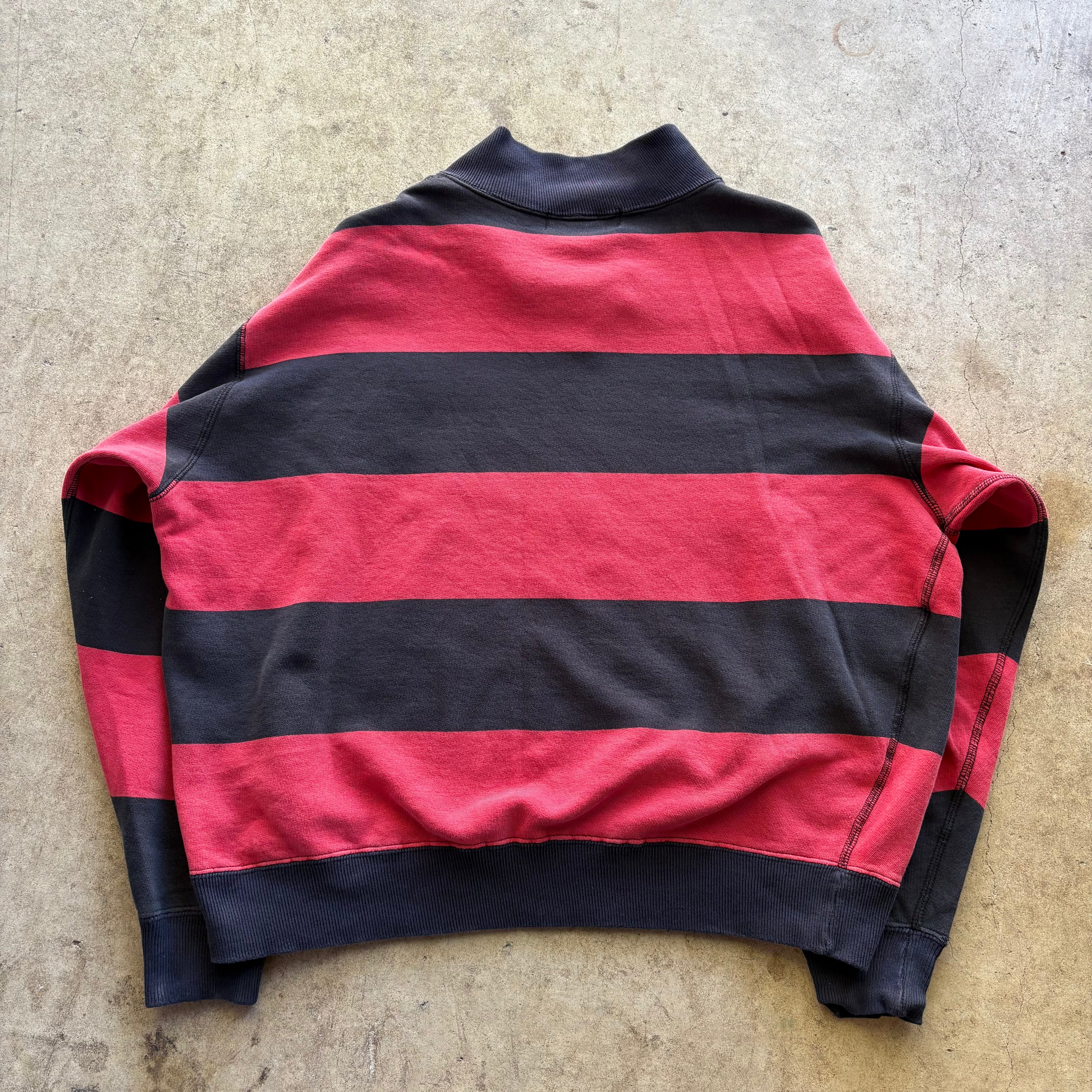 bubbles striped quarter zip sweatshirt [M]