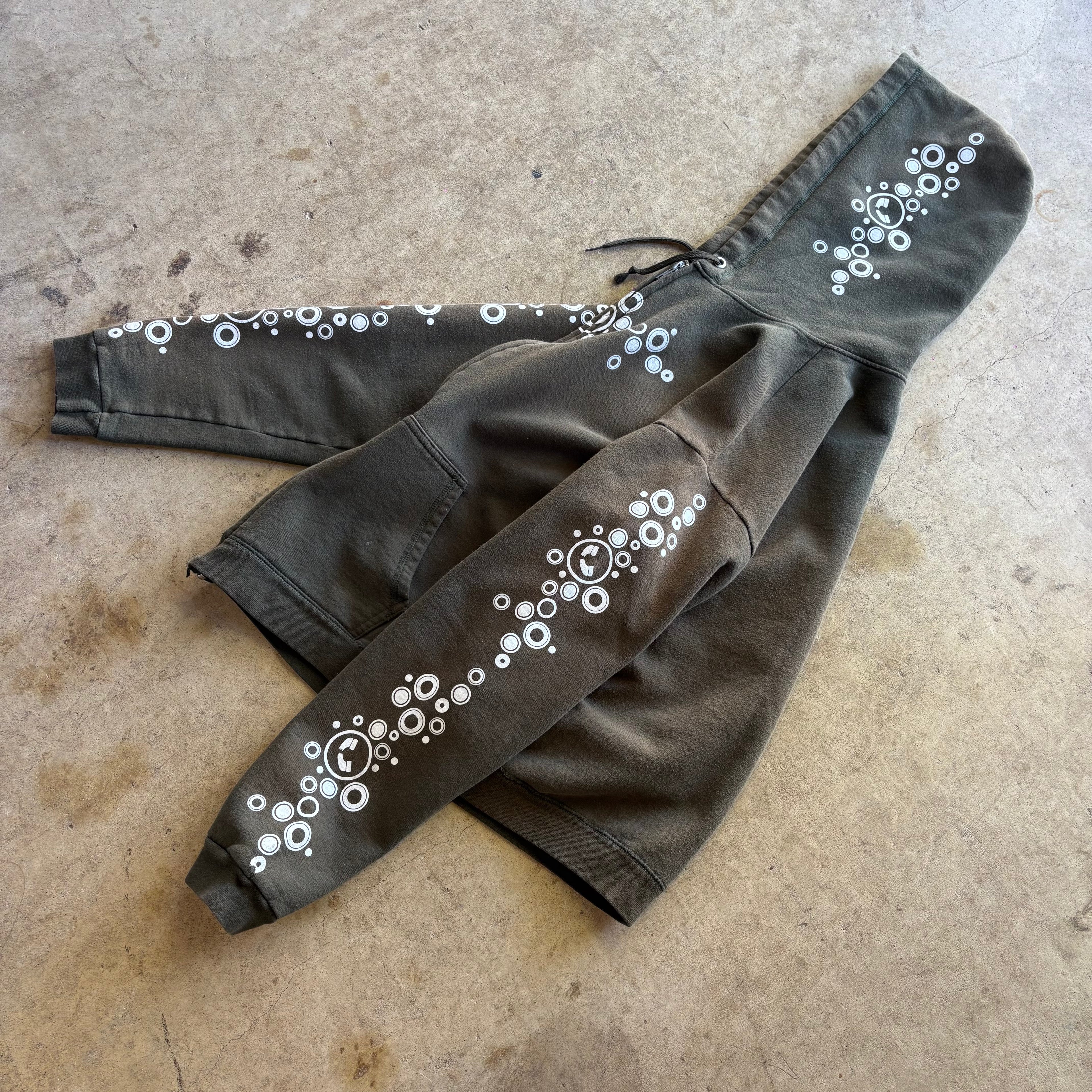 bubbles sunfaded zipup hoodie [S]
