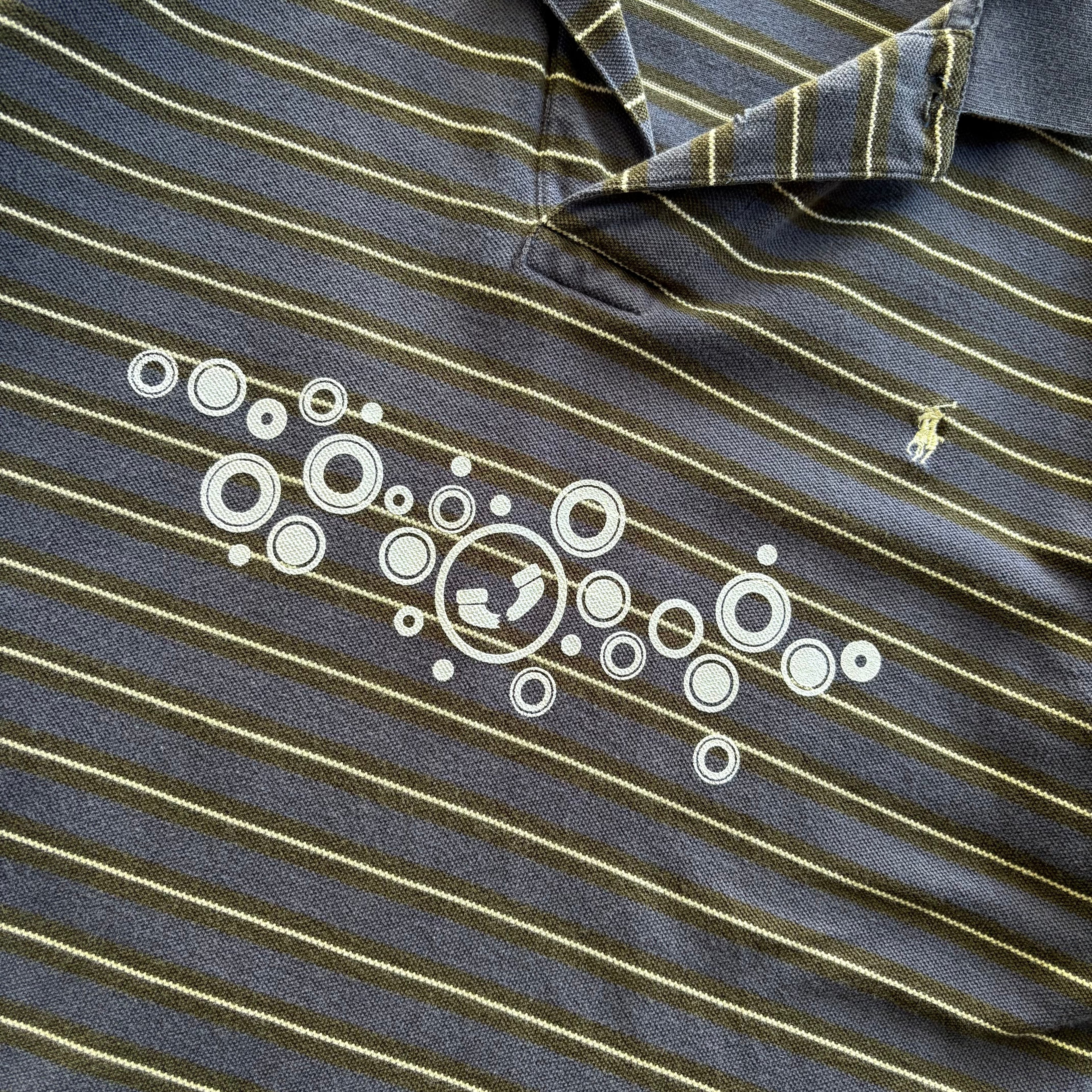 bubbles stripe polo shirt [S]