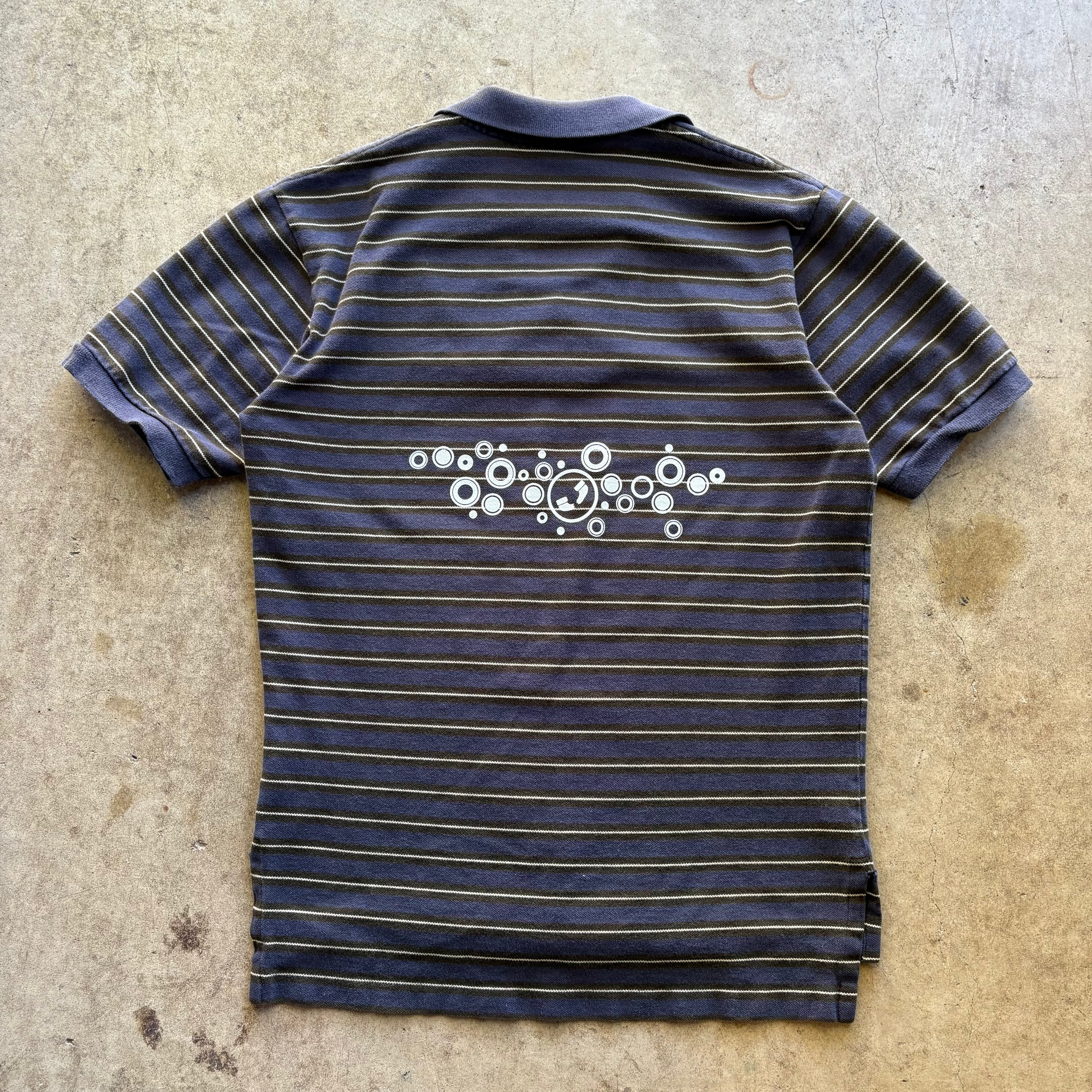bubbles stripe polo shirt [S]